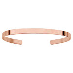 Bracelet esclave en plaqu or rose ruban large ouvert  graver