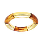 Bracelet extensible couleur ambre et dor�