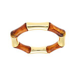 Bracelet extensible galb� ambre et dor�