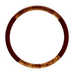 Bracelet jonc 6mm en r�sine couleur ambre et chocolat - 60mm