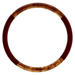 Bracelet jonc 6mm en r�sine couleur ambre et chocolat - 63mm