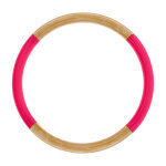 Bracelet jonc 6mm en r�sine couleur corne et fushia - 60mm