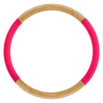Bracelet jonc 6mm en r�sine couleur corne et fushia - 63mm