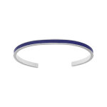 Bracelet jonc en acier fond bleu largeur 4mm ouvert diam�tre 58mm