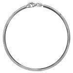 Bracelet jonc en argent massif pour charms largeur 3mm et diamètre 70mm et fermoir mousqueton Bracelet jonc en argent massif pour charms largeur 3mm et diamètre 70mm et fermoir mousqueton