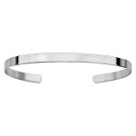 Bracelet jonc en argent ruban ouvert à graver 4, 5mm taille 60mm x 47mm Bracelet jonc en argent ruban ouvert à graver 4, 5mm taille 60mm x 47mm