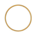 Bracelet jonc en plaqu or diamtre 65mm