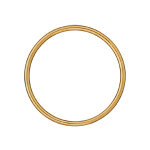 Bracelet jonc en plaqu or largeur 3mm et diamtre 65mm