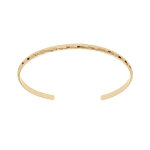 Bracelet jonc en plaqu or ouvert et diamant 55mm
