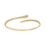 Bracelet jonc en plaqu or serpent 56x45