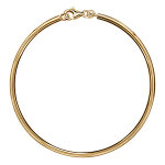 Bracelet jonc en vermeil massif fil 3mm diam�tre 66 non articul� avec mousqueton pour charms (kit 4)