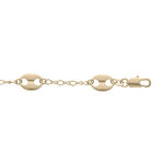 Bracelet en plaqu or chane avec grain de caf 18cm rglable