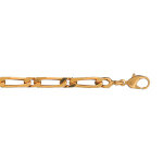 Bracelet en plaqu or chane mailles 1 + 1 largeur 4mm et longueur 18cm