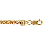 Bracelet en plaqu or chane maille palmier largeur 5mm et longueur 19cm