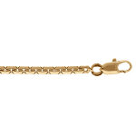 Bracelet en plaqu� or maille anglaise plate - 16 + 3cm