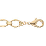 Bracelet en plaqu or maille fantaisie arrondies 18 + 3cm