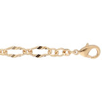 Bracelet en plaqué or mailles fines ovales 18 + 3cm Bracelet en plaqué or mailles fines ovales 18 + 3cm