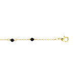Bracelet en plaqu� or pierre onyx v�ritable 16 + 2cm