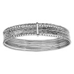 Bracelet semainier en argent rhodi longueur 65mm