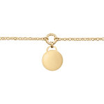 Bracelet en vermeil avec chanette pampille rondelle - 16 + 3cm rglable