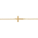 Bracelet en vermeil maille forcat croix plate lisse - 18cm Bracelet en vermeil maille forcat croix plate lisse - 18cm