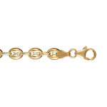 Bracelet en vermeil maille grain de café 6mm - 18cm Bracelet en vermeil maille grain de café 6mm - 18cm