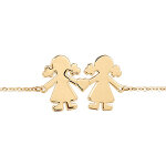 Bracelet en vermeil passive fille / fille - 16 + 3cm