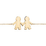 Bracelet en vermeil passive garcon / garcon - 16 + 3cm