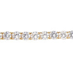 Bracelet en vermeil riviere d'oxydes blancs sertis souple en 19cm
