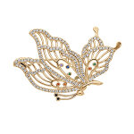 Broche en vermeil papillon avec oxydes multi couleurs