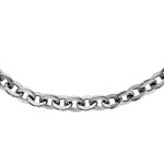 Chane en acier maille jaseron 42cm + 4cm de rallonge