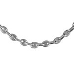 Chane en acier maille grains caf - largeur 6mm longueur 55cm