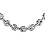 Chane en acier maille grains de caf - largeur 9mm longueur 55cm