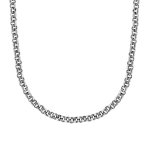 Chaîne en acier maille jaseron largeur 2mm et longueur 50cm + 10cm de rallonge Chaîne en acier maille jaseron largeur 2mm et longueur 50cm + 10cm de rallonge