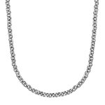 Chaîne en acier maille jaseron largeur 2mm et longueur 70cm + 10cm de rallonge Chaîne en acier maille jaseron largeur 2mm et longueur 70cm + 10cm de rallonge