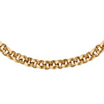 Cha�ne en acier et pvd jaune maille jaseron largeur 2mm et longueur 80cm