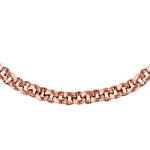Cha�ne en acier et pvd rose maille jaseron largeur 2mm et longueur 80cm