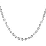 Chane en argent maille grains de caf longueur 50cm et largeur 6mm
