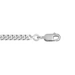 Chaîne en argent maille serrée largeur 2. 7mm et longueur 50cm Chaîne en argent maille serrée largeur 2. 7mm et longueur 50cm