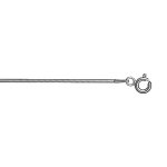 Chane en argent maille tube de 1, 2mm - longueur 60cm