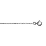 Chane en argent rhodi maille forat largeur 1mm et longueur 40cm