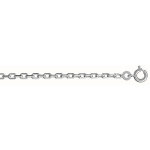Chane en argent rhodi maille forat largeur 2, 5mm et longueur 70cm