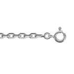 Chane en argent rhodi maille forat largeur 2. 7mm et longueur 60cm
