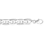 Chane en argent rhodi maille marine largeur 7mm et longueur 55cm
