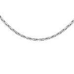 Cha�ne en argent rhodi� maille paloma 1mm - longueur 42cm