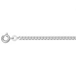 Cha�ne en argent rhodi� maille serr�e largeur 2, 5mm et longueur 55cm