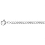 Chane en argent rhodi maille serre largeur 2, 5mm et longueur 60cm