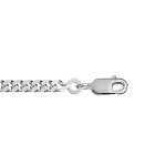 Cha�ne en argent rhodi� maille serr�e largeur 2. 7mm et longueur 55cm