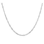Cha�ne en argent rhodi� maille singapour largeur 1, 5mm et longueur 45cm