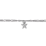 Chaîne de cheville en argent mailles 1 + 3 avec 3 pampilles étoiles martelées - longueur 23cm + 2cm de ... Chaîne de cheville en argent mailles 1 + 3 avec 3 pampilles étoiles martelées - longueur 23cm + 2cm de ...